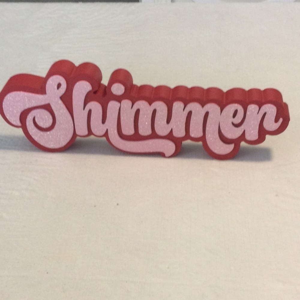 Shimmer Pink Decorative Sign